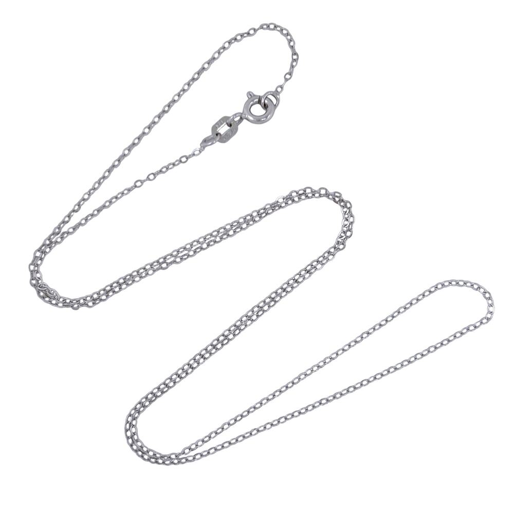 Vintage Italy Sterling Silver 925 Cable Link Chain Necklace 18"